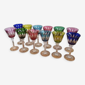 12 crystal glasses of saint louis roemer model lorraine