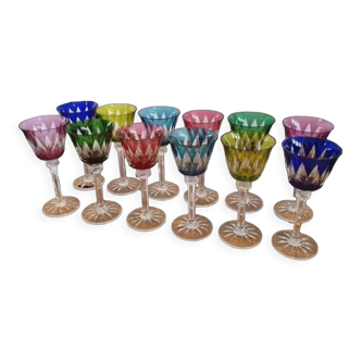 12 crystal glasses of saint louis roemer model lorraine