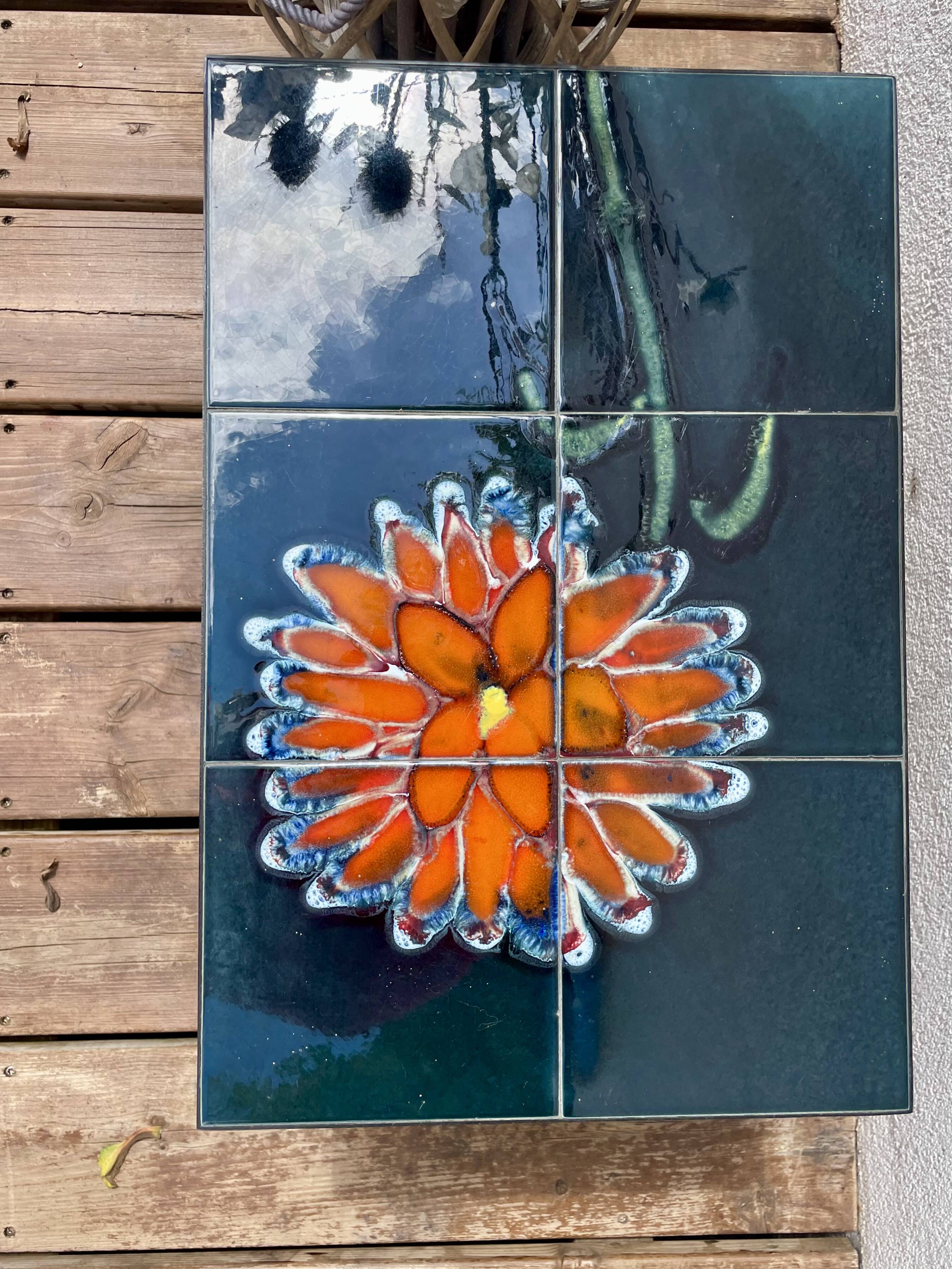 Small ceramic tile table