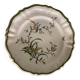 Moustiers porcelain plate with bird decor