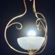 Rare et élégante suspension en verre de Murano Venini Reticello, années 1950