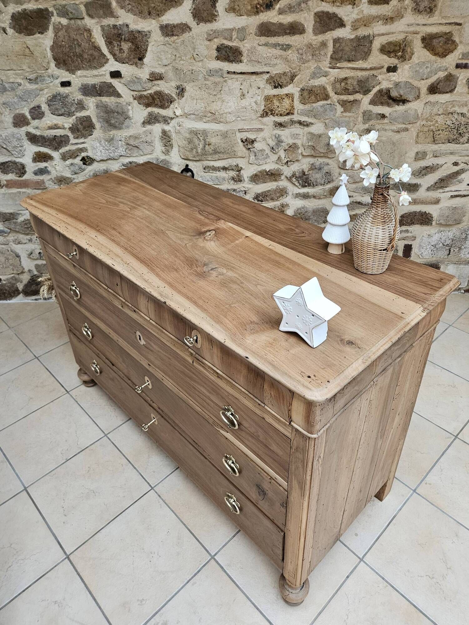 Antique walnut chest of drawers
