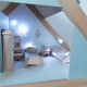 Wooden dollhouse, revamped, furnished, vintage French