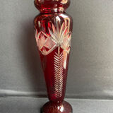 Baluster vase - cut blown crystal