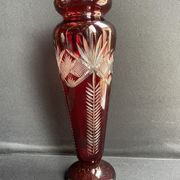 Vase balustre - cristal soufflé taillé