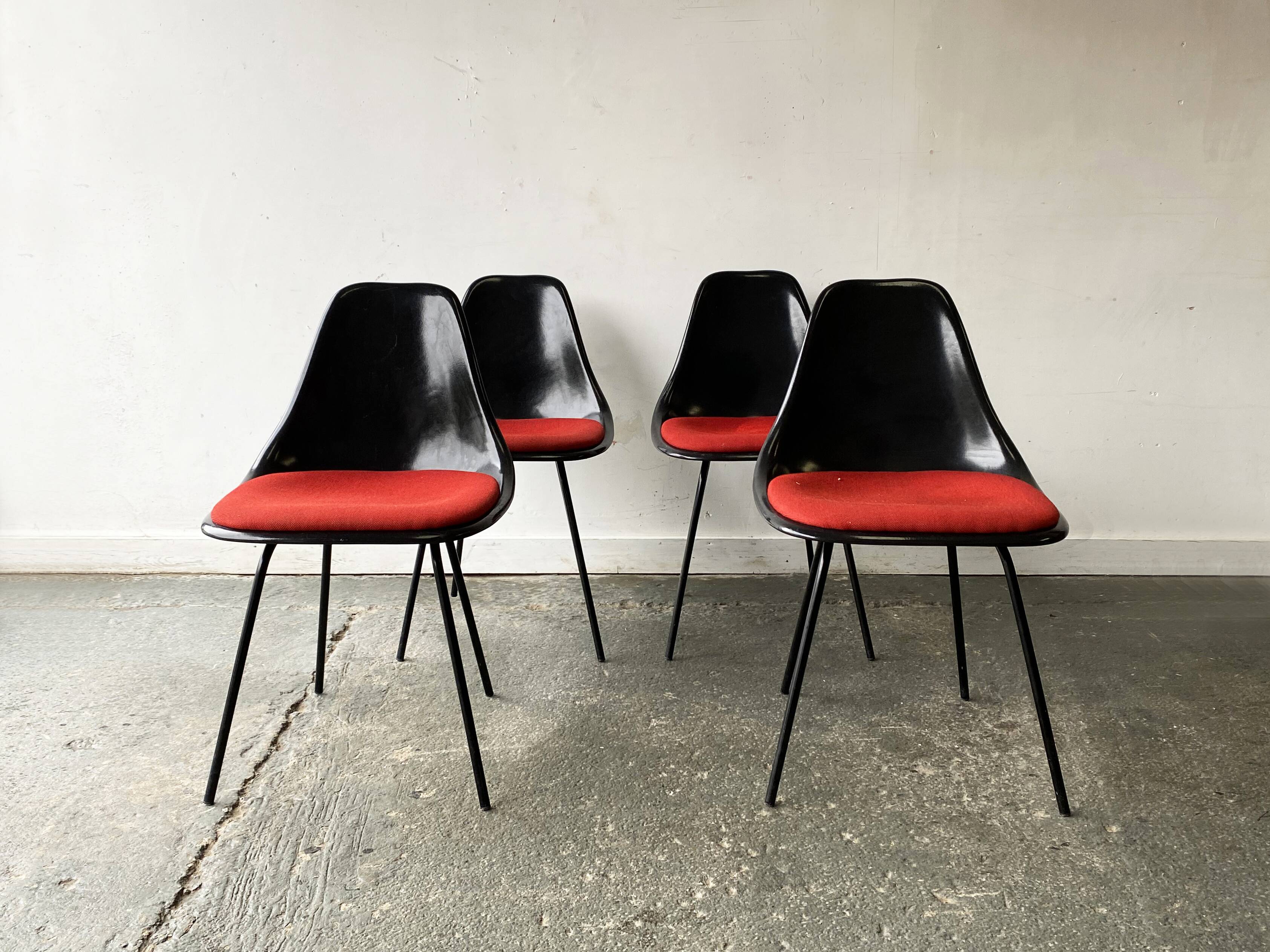 Set 4 mid century 1960’s chairs by Maurice Burke for Arkana