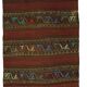 Vintage geometric Oushak kilim runner handmade 272 x 103 cm