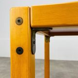 Table basse Flötotto Profilsystem années 70 rouge