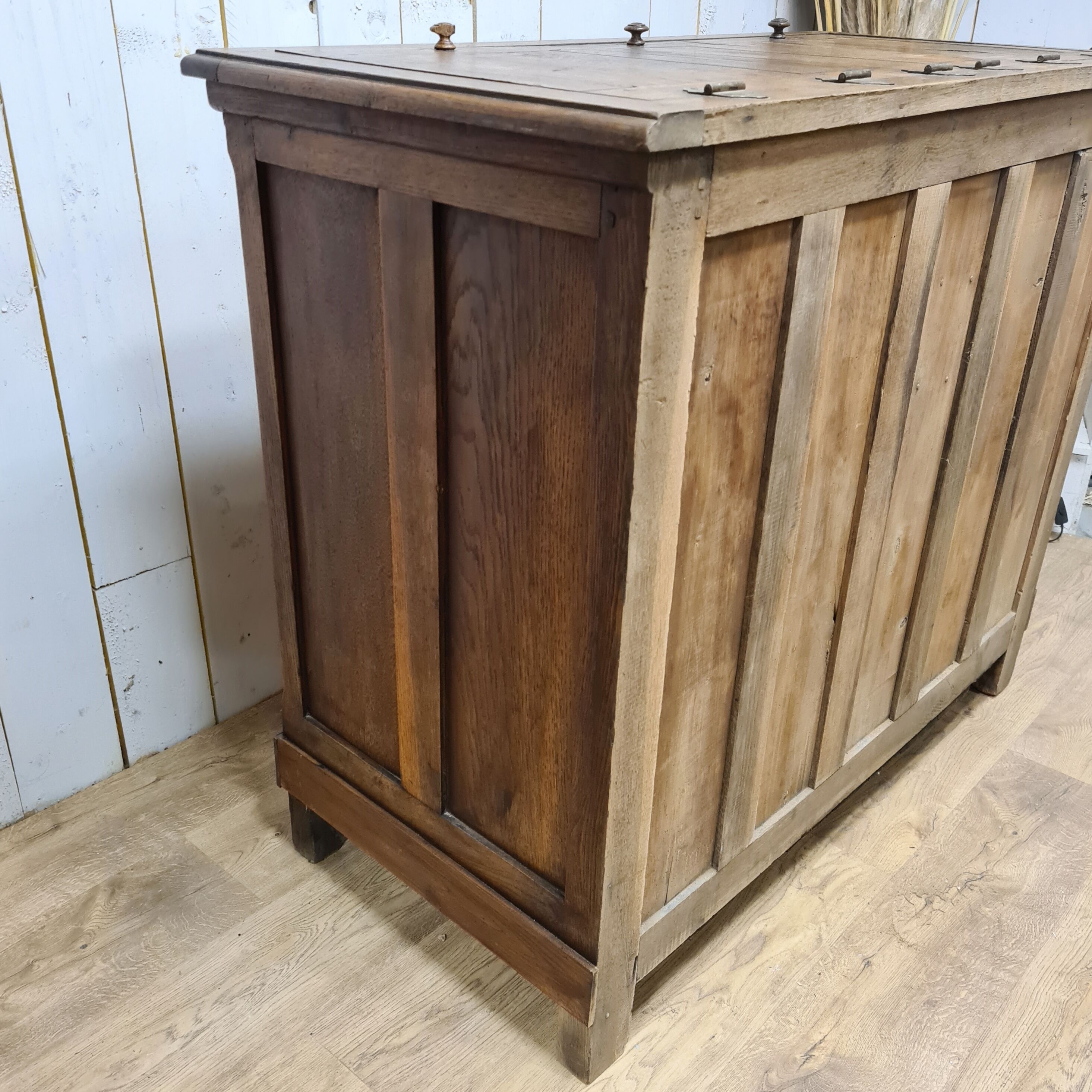 Old michaud brand cooler cabinet in solid oak
