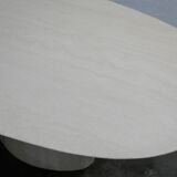 Vintage dining table in travertine by Roche Bobois editions