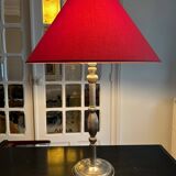 Striated metal lamp