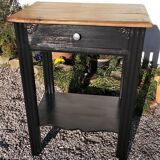 Vintage side table, black painted