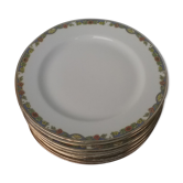 8 assiettes à dessert en porcelaine de Limoges J.Boyer