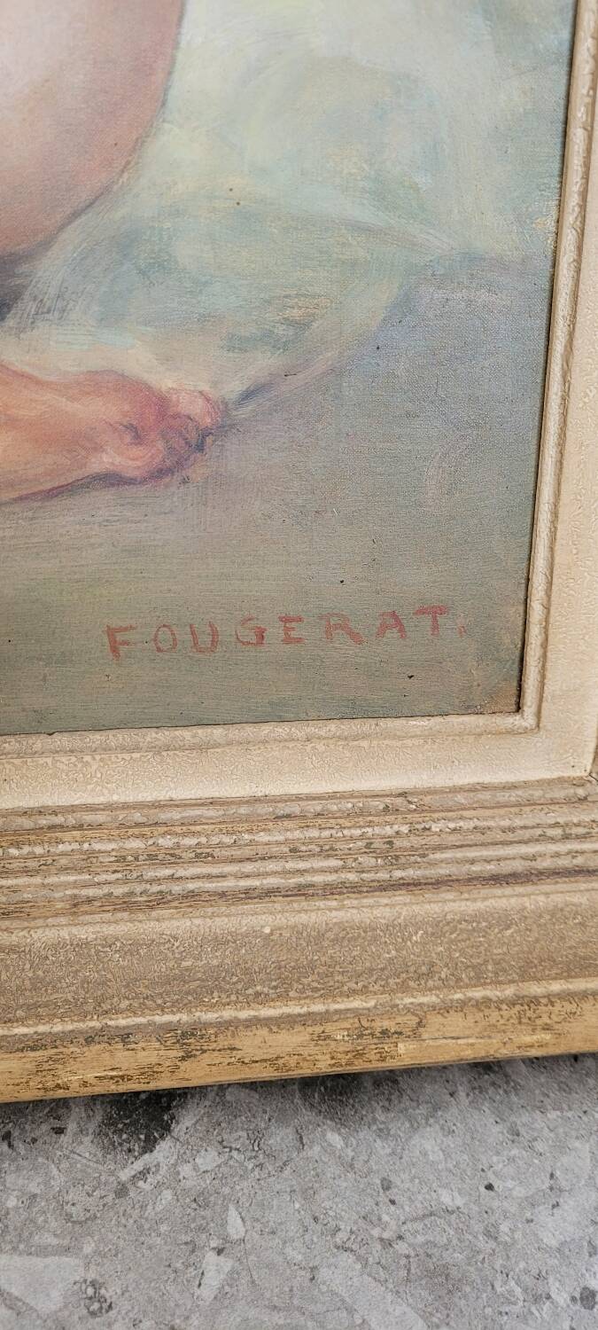 Tableau "Nu féminin" signé Fougerat