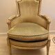 Elegant Louis XVI set – 4 cabriolet armchairs + 1 bergère