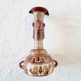 Inca craft vessel from Peru by Antonio Olave (1928-2016) hand painted