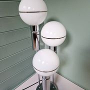 Lampe Space en métal chromé et globe en opaline, 1970