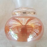 Pair of iridescent copper glass vases 1930
