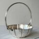 Small vintage silver-plated metal basket