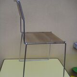 Chrome and scoubidou chair