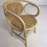 Fauteuil en rotin et cannage