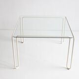 Table basse vintage à structure en métal courbé, 1960
