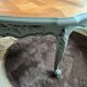 Table basse bois massif vert kaki et bois