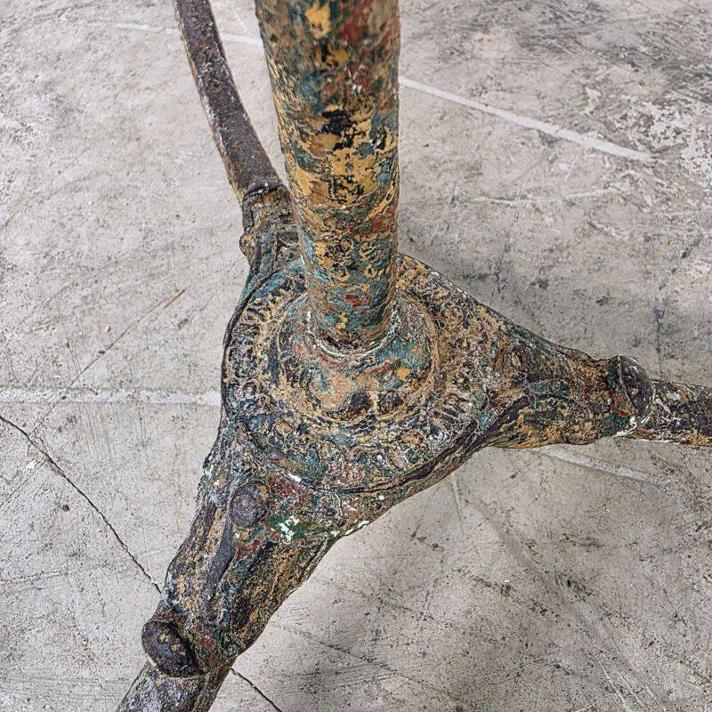 Beautiful 19th-century iron table in the Arras model.