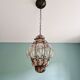 Large Venetian suspension in smoked blown Murano glass, mid-20th century.