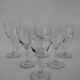 Set of 6 engraved crystal flared wine glasses from the 30s and 40s