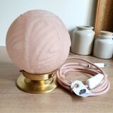Pink art deco table lamp