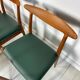 1950s set of 5 vintage Danish teak dining chairs W2 by Hans J. Wegner for CM Madsen
