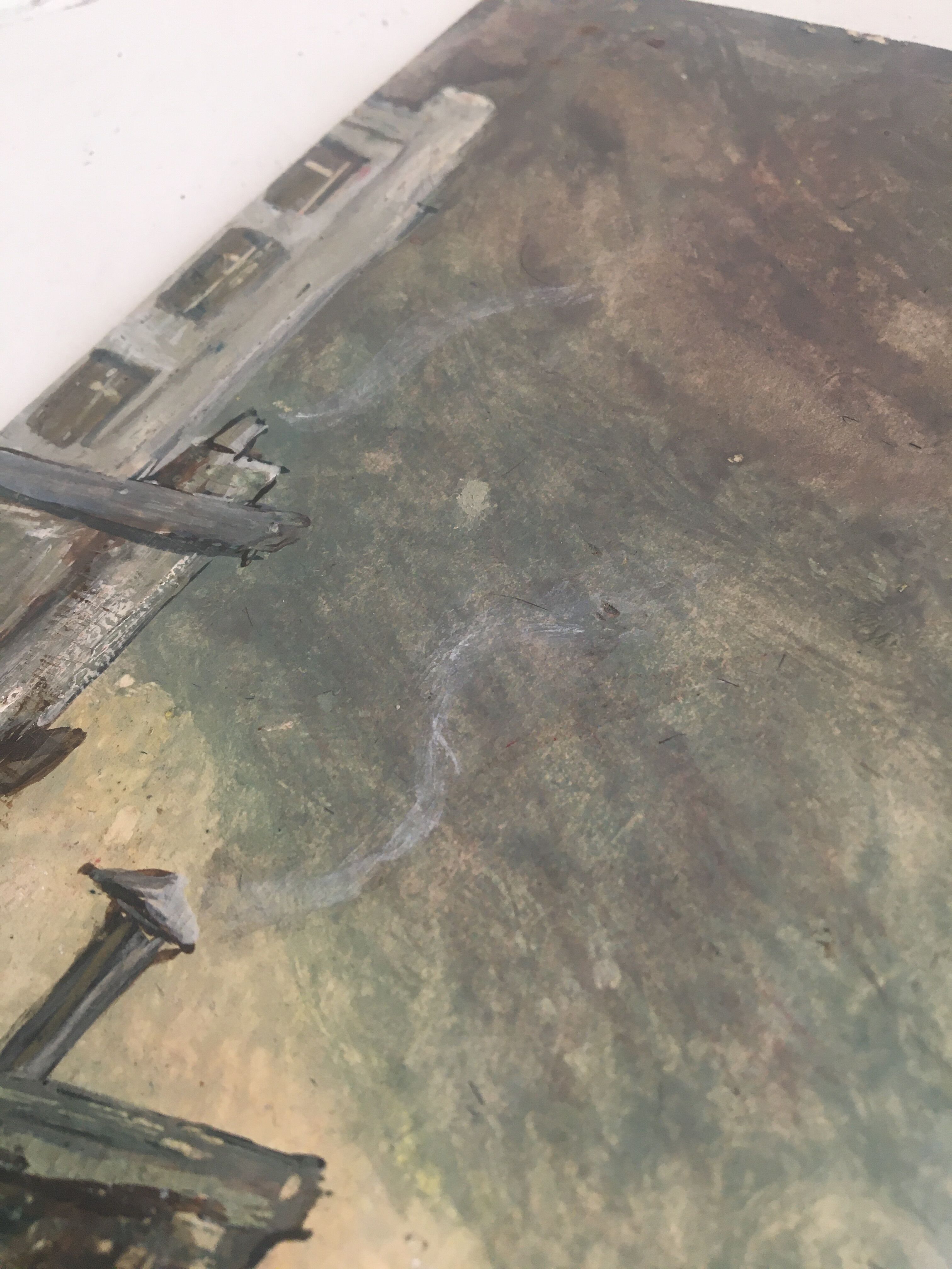 Gouache on paper 1953 signed and its glazed frame