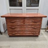 Maugrion rattan chest of drawers
