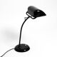 Original 1940s Kaiser Idell industrial metal table lamp model 6581 in black