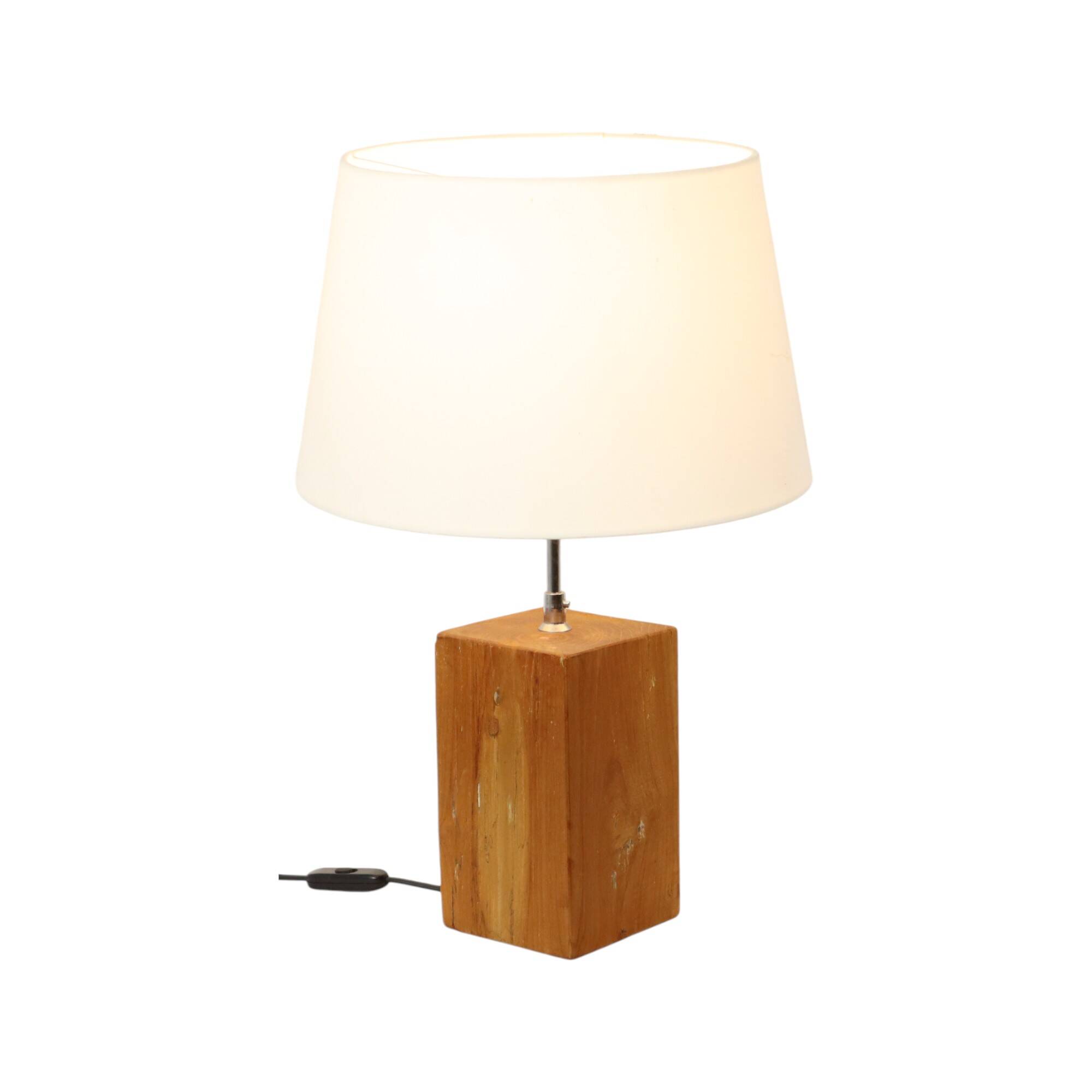 Rural Lamp Solid Wood Adjustable Table Lamp