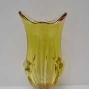 Vintage metallurgical glass vase designed by Josef Hospodka for Chribska, 1960s