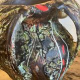 52cm Large vase with handle Signed Santi