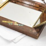 Antique Triptych Wall Mirror – Vintage 1940s Folding Dressing Table Mirror