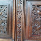 Renaissance oak carved buffet cabinet