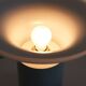 1960s metal and opaline mushroom table lamp