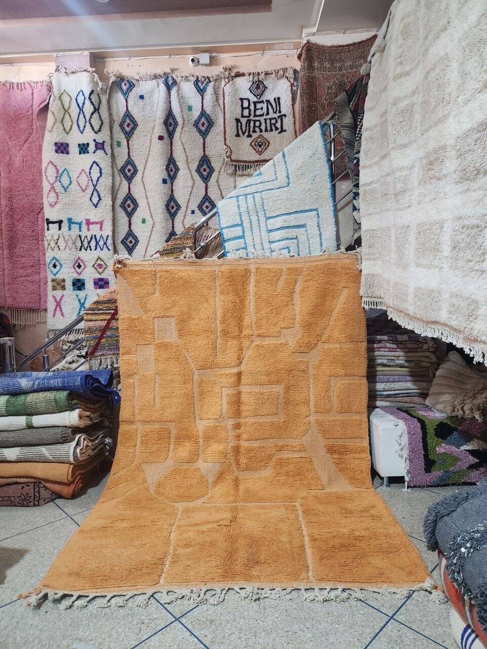 Large handmade Beni Ouarain rug 300x200 cm – Thick wool