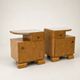 Art Deco bird’s-eye maple nightstands, France, 1930s