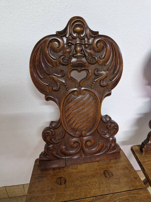 Old pair of Alsatian chairs - 19th century