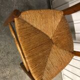 6 old straw chairs