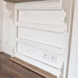 Ancienne étagère en pin blanchi