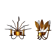 Pair of floral wall lamps by Ferroarte, regency, Spain, 1970