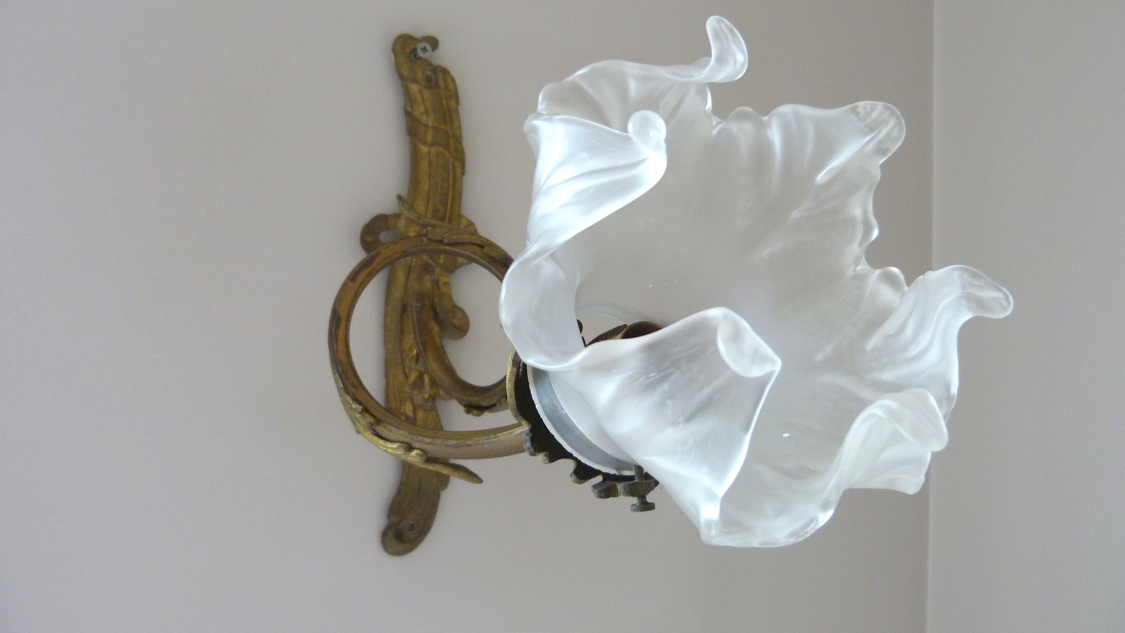 Ancient art nouveau tulip applied