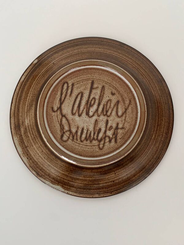 Assiette J. Pouchain signé l atelier Dieulefit