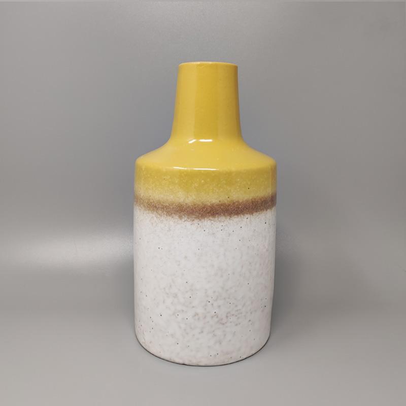 1970s Vase in Ceramic by F.lli Brambilla. Made in Italy